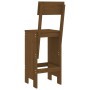 Taburetes de cocina 2 uds madera pino marrón 40x48,5x115,5 cm de vidaXL, Sillas de jardín - Ref: Foro24-825362, Precio: 90,23...