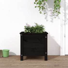 Jardinera madera maciza de pino negro 40x40x39 cm de vidaXL, Maceteros y jardineras - Ref: Foro24-825251, Precio: 53,98 €, De...