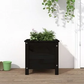 Jardinera madera maciza de pino negro 40x40x39 cm de vidaXL, Maceteros y jardineras - Ref: Foro24-825251, Precio: 53,26 €, De...