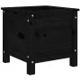 Jardinera madera maciza de pino negro 40x40x39 cm de vidaXL, Maceteros y jardineras - Ref: Foro24-825251, Precio: 53,26 €, De...