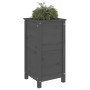 Jardinera madera maciza de pino gris 40x40x78 cm de vidaXL, Maceteros y jardineras - Ref: Foro24-825277, Precio: 80,89 €, Des...