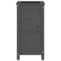 Jardinera madera maciza de pino gris 40x40x78 cm de vidaXL, Maceteros y jardineras - Ref: Foro24-825277, Precio: 80,89 €, Des...