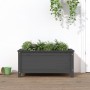Jardinera madera maciza de pino gris 82,5x40x39 cm de vidaXL, Maceteros y jardineras - Ref: Foro24-825256, Precio: 79,39 €, D...