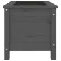 Jardinera madera maciza de pino gris 82,5x40x39 cm de vidaXL, Maceteros y jardineras - Ref: Foro24-825256, Precio: 75,76 €, D...