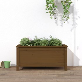 Jardinera madera maciza de pino marrón miel 82,5x40x39 cm de vidaXL, Maceteros y jardineras - Ref: Foro24-825257, Precio: 75,...