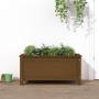 Jardinera madera maciza de pino marrón miel 82,5x40x39 cm de vidaXL, Maceteros y jardineras - Ref: Foro24-825257, Precio: 75,...