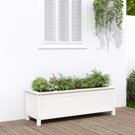 Elevated garden bed made of white pine wood 119.5x40x39 cm by vidaXL, Pots and planters - Ref: Foro24-825262, Price: 85,21 €,...