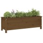 Arriate elevado de jardín madera pino marrón miel 119,5x40x39cm de vidaXL, Maceteros y jardineras - Ref: Foro24-825264, Preci...