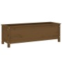 Arriate elevado de jardín madera pino marrón miel 119,5x40x39cm de vidaXL, Maceteros y jardineras - Ref: Foro24-825264, Preci...