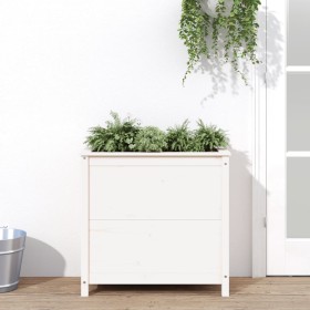 Jardinera madera maciza de pino blanco 82,5x40x78 cm de vidaXL, Maceteros y jardineras - Ref: Foro24-825283, Precio: 86,60 €,...