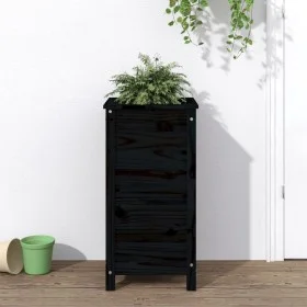Jardinera madera maciza de pino negro 40x40x78 cm de vidaXL, Maceteros y jardineras - Ref: Foro24-825279, Precio: 79,86 €, De...