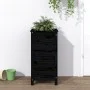 Jardinera madera maciza de pino negro 40x40x78 cm de vidaXL, Maceteros y jardineras - Ref: Foro24-825279, Precio: 79,86 €, De...