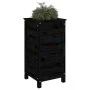 Jardinera madera maciza de pino negro 40x40x78 cm de vidaXL, Maceteros y jardineras - Ref: Foro24-825279, Precio: 79,86 €, De...
