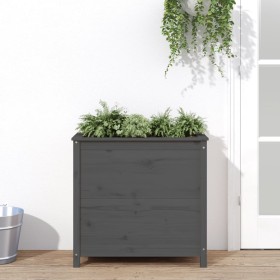 Jardinera madera maciza de pino gris 82,5x40x78 cm de vidaXL, Maceteros y jardineras - Ref: Foro24-825284, Precio: 120,94 €, ...