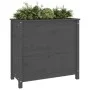 Jardinera madera maciza de pino gris 82,5x40x78 cm de vidaXL, Maceteros y jardineras - Ref: Foro24-825284, Precio: 119,34 €, ...