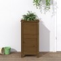 Jardinera madera maciza de pino marrón miel 40x40x78 cm de vidaXL, Maceteros y jardineras - Ref: Foro24-825278, Precio: 84,36...