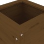 Jardinera madera maciza de pino marrón miel 40x40x78 cm de vidaXL, Maceteros y jardineras - Ref: Foro24-825278, Precio: 84,36...