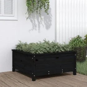 Jardinera madera maciza de pino negro 82,5x82,5x39 cm de vidaXL, Maceteros y jardineras - Ref: Foro24-825300, Precio: 104,24 ...