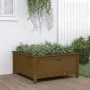 Jardinera madera maciza de pino marrón miel 82,5x82,5x39 cm de vidaXL, Maceteros y jardineras - Ref: Foro24-825299, Precio: 7...