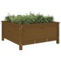 Jardinera madera maciza de pino marrón miel 82,5x82,5x39 cm de vidaXL, Maceteros y jardineras - Ref: Foro24-825299, Precio: 7...