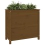 Jardinera madera maciza de pino marrón miel 82,5x40x78 cm de vidaXL, Maceteros y jardineras - Ref: Foro24-825285, Precio: 91,...