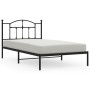 Estructura de cama con cabecero metal negro 107x203 cm de vidaXL, Camas y somieres - Ref: Foro24-353435, Precio: 82,22 €, Des...