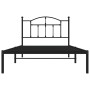 Estructura de cama con cabecero metal negro 107x203 cm de vidaXL, Camas y somieres - Ref: Foro24-353435, Precio: 82,22 €, Des...