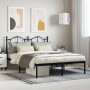 Estructura de cama con cabecero metal negro 140x200 cm de vidaXL, Camas y somieres - Ref: Foro24-353440, Precio: 122,39 €, De...