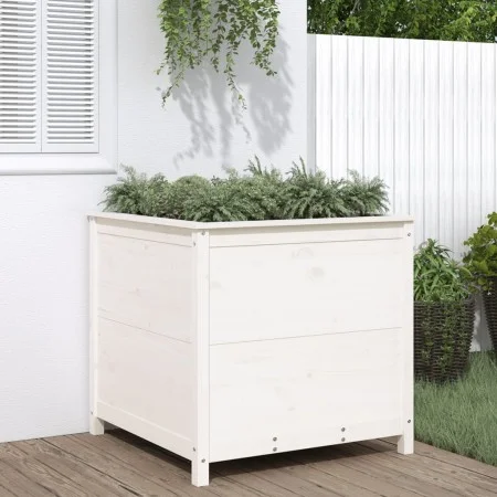 Jardinera madera maciza de pino blanco 82,5x82,5x78 cm de vidaXL, Maceteros y jardineras - Ref: Foro24-825304, Precio: 156,70...