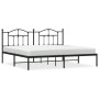 Estructura de cama con cabecero metal negro 200x200 cm de vidaXL, Camas y somieres - Ref: Foro24-353446, Precio: 131,96 €, De...