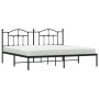 Estructura de cama con cabecero metal negro 200x200 cm de vidaXL, Camas y somieres - Ref: Foro24-353446, Precio: 131,96 €, De...
