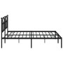 Estructura de cama con cabecero metal negro 200x200 cm de vidaXL, Camas y somieres - Ref: Foro24-353446, Precio: 131,96 €, De...