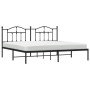 Estructura de cama con cabecero metal negro 193x203 cm de vidaXL, Camas y somieres - Ref: Foro24-353445, Precio: 118,43 €, De...