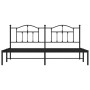 Estructura de cama con cabecero metal negro 193x203 cm de vidaXL, Camas y somieres - Ref: Foro24-353445, Precio: 118,43 €, De...
