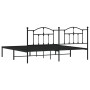 Estructura de cama con cabecero metal negro 193x203 cm de vidaXL, Camas y somieres - Ref: Foro24-353445, Precio: 118,43 €, De...