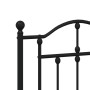 Estructura de cama con cabecero metal negro 193x203 cm de vidaXL, Camas y somieres - Ref: Foro24-353445, Precio: 118,43 €, De...