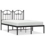 Estructura de cama con cabecero metal negro 120x190 cm de vidaXL, Camas y somieres - Ref: Foro24-353436, Precio: 110,86 €, De...