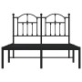 Estructura de cama con cabecero metal negro 120x190 cm de vidaXL, Camas y somieres - Ref: Foro24-353436, Precio: 110,86 €, De...