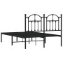 Estructura de cama con cabecero metal negro 120x190 cm de vidaXL, Camas y somieres - Ref: Foro24-353436, Precio: 110,86 €, De...