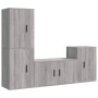 Set de muebles para TV 4 pzas madera contrachapada gris Sonoma en Muebles TV | Comprar online en Foru.es