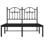 Estructura de cama con cabecero metal negro 120x200 cm de vidaXL, Camas y somieres - Ref: Foro24-353437, Precio: 108,97 €, De...