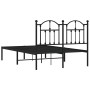 Estructura de cama con cabecero metal negro 120x200 cm de vidaXL, Camas y somieres - Ref: Foro24-353437, Precio: 108,97 €, De...