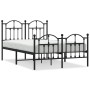 Estructura de cama cabecero y estribo metal negro 120x200 cm de vidaXL, Camas y somieres - Ref: Foro24-353455, Precio: 111,25...