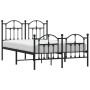 Estructura de cama cabecero y estribo metal negro 120x200 cm de vidaXL, Camas y somieres - Ref: Foro24-353455, Precio: 111,25...