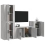 Set de muebles para TV 4 pzas madera contrachapada gris Sonoma en Muebles TV | Comprar online en Foru.es