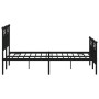 Estructura de cama cabecero y estribo metal negro 120x200 cm de vidaXL, Camas y somieres - Ref: Foro24-353455, Precio: 111,25...