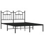 Estructura de cama con cabecero metal negro 140x190 cm de vidaXL, Camas y somieres - Ref: Foro24-353439, Precio: 103,42 €, De...
