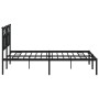 Estructura de cama con cabecero metal negro 140x190 cm de vidaXL, Camas y somieres - Ref: Foro24-353439, Precio: 103,42 €, De...