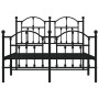 Estructura de cama con cabecero y pie metal negro 120x190 cm de vidaXL, Camas y somieres - Ref: Foro24-353454, Precio: 127,44...
