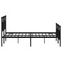 Estructura de cama con cabecero y pie metal negro 120x190 cm de vidaXL, Camas y somieres - Ref: Foro24-353454, Precio: 127,44...